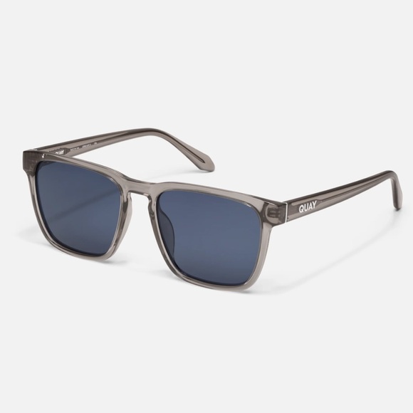 quay australia unplugged gray & blue square modern Polarized sunglasses eyewear - Picture 6 of 7